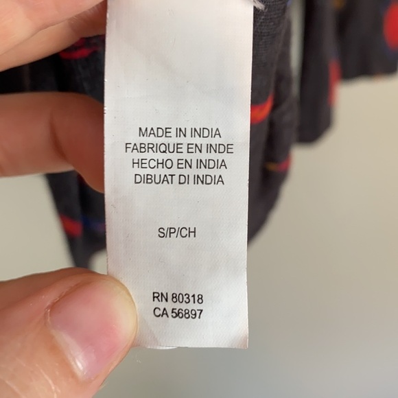 Lucky Brand Womens Aztec Print Balloon Hem Top Size Small Button Detail Artsy - Picture 8 of 10